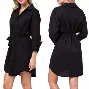 NWT $158 WAYF ‘Heather’ Shirt Dress - Black!